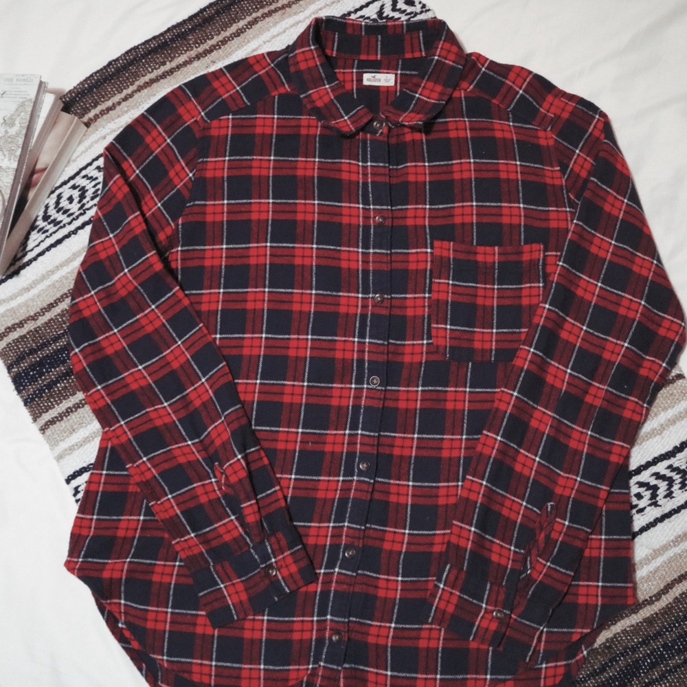 long sleeve button down flannel